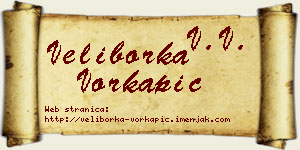 Veliborka Vorkapić vizit kartica